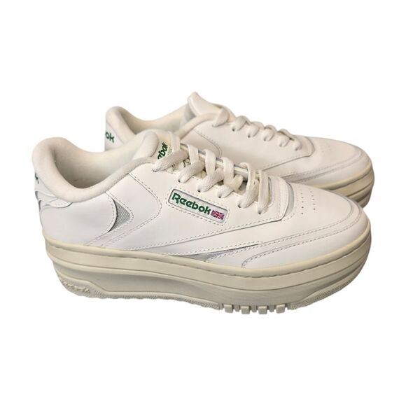 Reebok Women's 7 Club C Extra Chalk Platform Chunky Sneakers - Picture 1 of 11